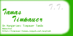 tamas timpauer business card